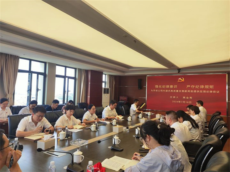 公司财務總監高(gāo)金(jīn)秀講授黨紀學習(xí)教育專題黨課